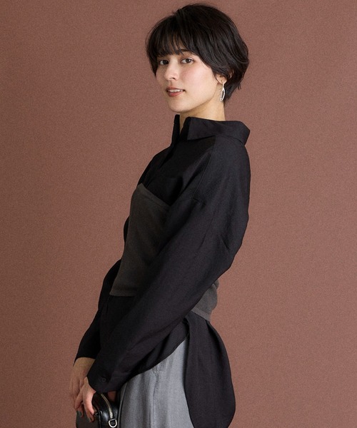 INED CLARO（イネドクラロ）の「ニットビスチェ（ニット/セーター・レディース・ベージュ/チャコールグレー・フリー）」の14枚目の写真