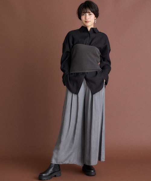 INED CLARO（イネドクラロ）の「ニットビスチェ（ニット/セーター・レディース・ベージュ/チャコールグレー・フリー）」の15枚目の写真