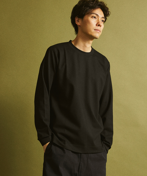 417 EDIFICE(フォーワンセブンエディフィス)の「JAPONCH / ポンチカットソー(Tシャツ/カットソー・メンズ・チャコールグレー/ブラック/ライトグレー/ホワイト/グリーン/ベージュ/ラベンダー・SMALL/MEDIUM/LARGE/X-LARGE)」の2枚目の写真