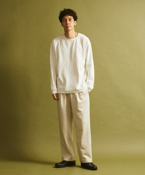 417 EDIFICE(フォーワンセブンエディフィス)の「JAPONCH / ポンチカットソー(Tシャツ/カットソー・メンズ・チャコールグレー/ブラック/ライトグレー/ホワイト/グリーン/ベージュ/ラベンダー・SMALL/MEDIUM/LARGE/X-LARGE)」の9枚目の写真