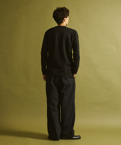 417 EDIFICE(フォーワンセブンエディフィス)の「JAPONCH / ポンチカットソー(Tシャツ/カットソー・メンズ・チャコールグレー/ブラック/ライトグレー/ホワイト/グリーン/ベージュ/ラベンダー・SMALL/MEDIUM/LARGE/X-LARGE)」の12枚目の写真