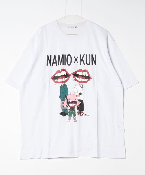 RE730（アールイーセブンサーティー）の「RE730 なみおくんが3人プリント半袖Tシャツ（Tシャツ/カットソー・メンズ・オフホワイト/ブラック・X-LARGE/LARGE/MEDIUM）」の6枚目の写真