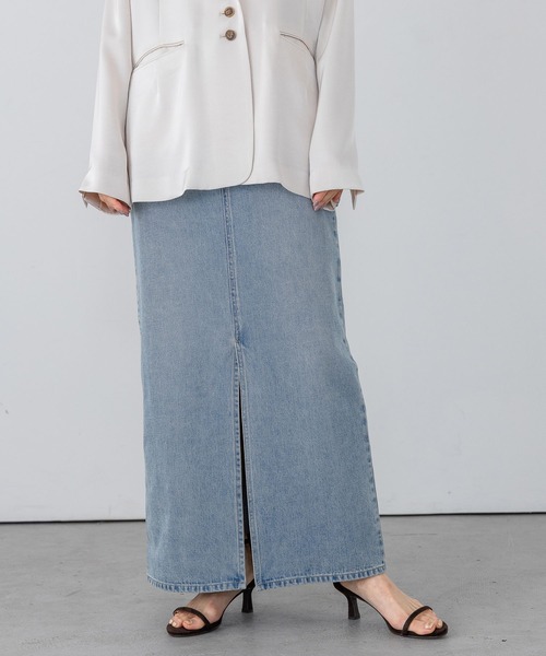 スリットデニムスカート（デニムスカート）｜A part by