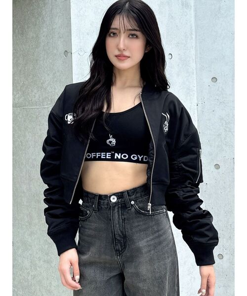 GYDA(ジェイダ)の「NO COFFEE NO GYDAビスチェ(キャミソール・レディース・オフホワイト/ブラック・SMALL)」の13枚目の写真