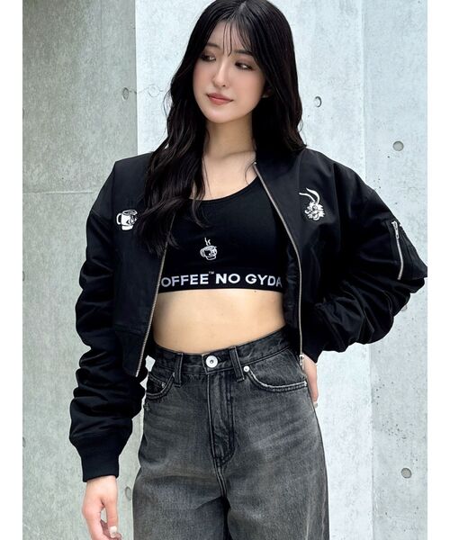 GYDA(ジェイダ)の「NO COFFEE NO GYDAビスチェ(キャミソール・レディース・オフホワイト/ブラック・SMALL)」の14枚目の写真