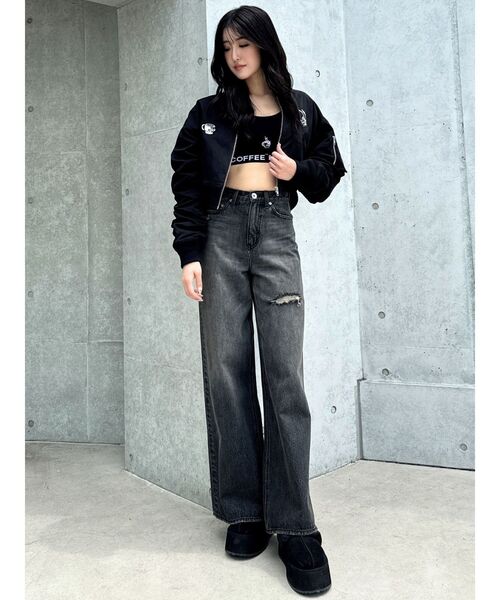 GYDA(ジェイダ)の「NO COFFEE NO GYDAビスチェ(キャミソール・レディース・オフホワイト/ブラック・SMALL)」の16枚目の写真