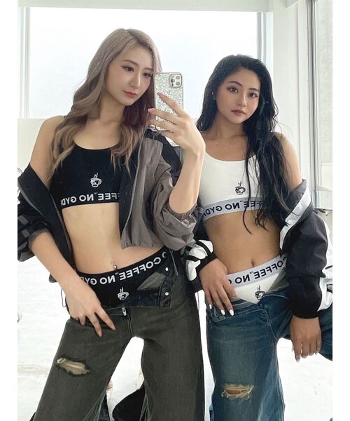 GYDA(ジェイダ)の「NO COFFEE NO GYDAビスチェ(キャミソール・レディース・オフホワイト/ブラック・SMALL)」の17枚目の写真
