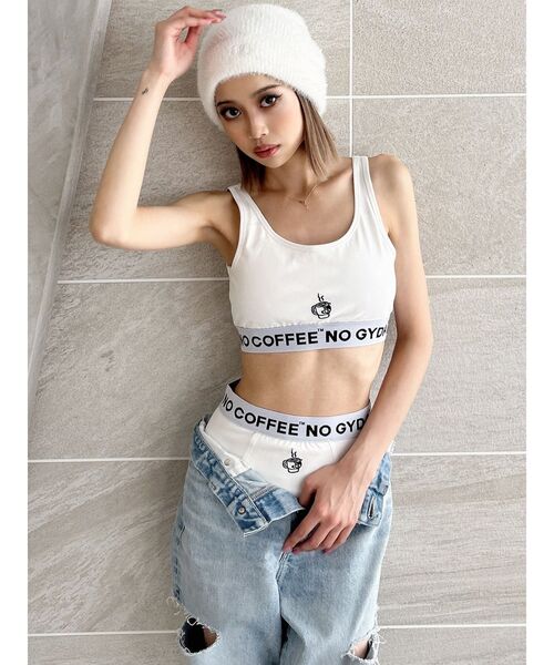 GYDA(ジェイダ)の「NO COFFEE NO GYDAビスチェ(キャミソール・レディース・オフホワイト/ブラック・SMALL)」の22枚目の写真