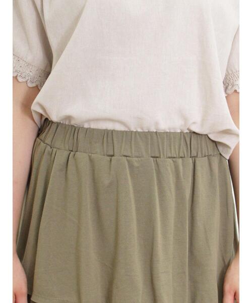 Samansa Mos2(サマンサ モスモス)の「【接触冷感】カットティアードスカート(スカート・レディース・オフホワイト/ブラック/パープル/カーキ・F)」の20枚目の写真