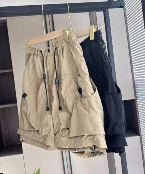 masons リネン マルチポケット カーゴパンツ ルーズフィット 裾ダメージ ウォッシュ加工 カーゴパンツ