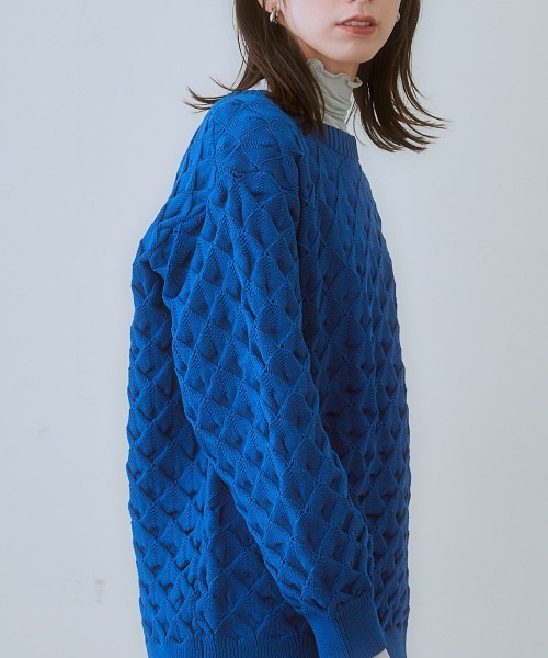 nissen（ニッセン）の「【販売終了】クルーネックポコポコニット（ニット/セーター・レディース・ブルー/ブラック/オレンジ・LL/L/M/S）」の16枚目の写真