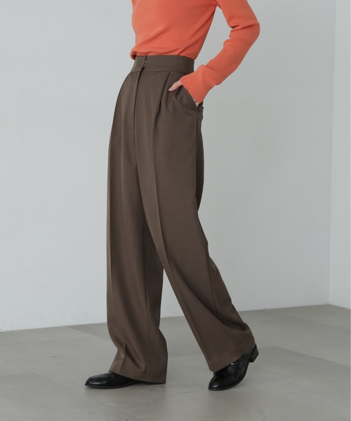 N.（N. Natural Beauty Basic）（エヌエヌナチュラルビューティーベーシック）の「◆ワイドトラウザー（その他パンツ・レディース・グレー/ブラウン・SMALL/MEDIUM）」の10枚目の写真