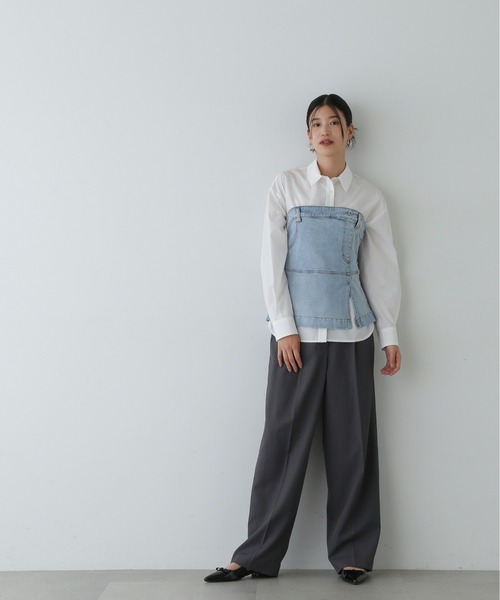 N.（N. Natural Beauty Basic）（エヌエヌナチュラルビューティーベーシック）の「◆ワイドトラウザー（その他パンツ・レディース・グレー/ブラウン・SMALL/MEDIUM）」の8枚目の写真