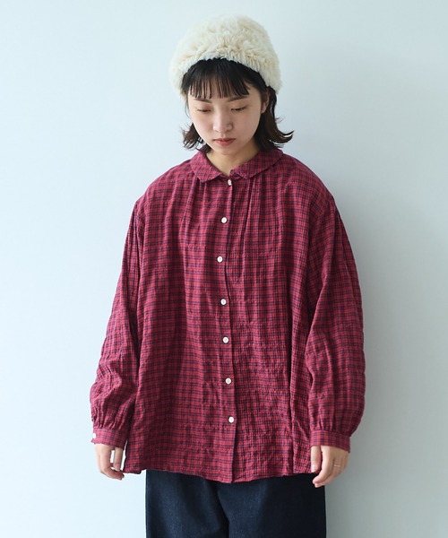 bulle de savon（ビュルデサボン）の「ヘリンボンシャーリングチェック