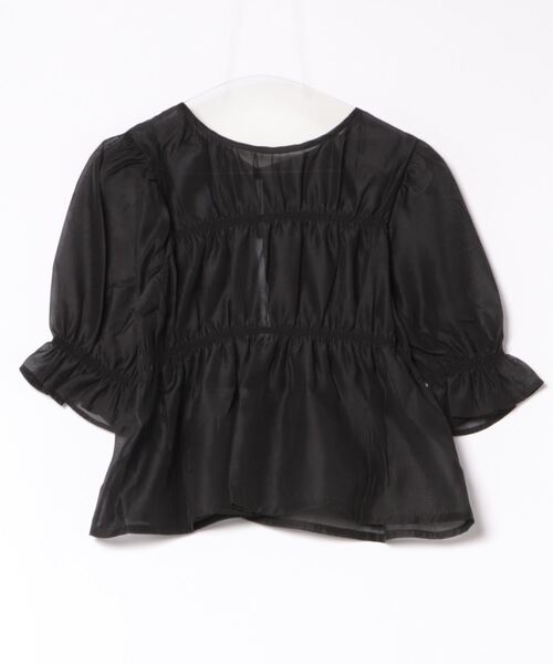 tocco closet(トッコ クローゼット)の「前後2WAYシアーリボンブラウス(シャツ/ブラウス・レディース・アイボリー/ブラック/ピンク・M)」の11枚目の写真