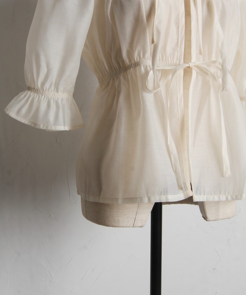 tocco closet(トッコ クローゼット)の「前後2WAYシアーリボンブラウス(シャツ/ブラウス・レディース・アイボリー/ブラック/ピンク・M)」の13枚目の写真