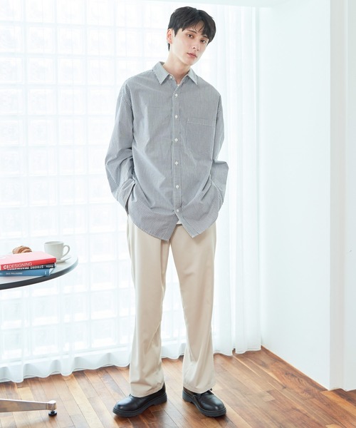 WEGO(ウィゴー)の「WEGO/TRイージーストレートパンツ(スラックス・メンズ・ブラック/ダークグレー/その他1/ライトベージュ/その他2・MEDIUM/LARGE/SMALL)」の19枚目の写真
