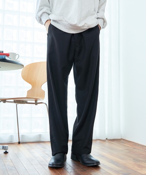 WEGO(ウィゴー)の「WEGO/TRイージーストレートパンツ(スラックス・メンズ・ブラック/ダークグレー/その他1/ライトベージュ/その他2・MEDIUM/LARGE/SMALL)」の22枚目の写真