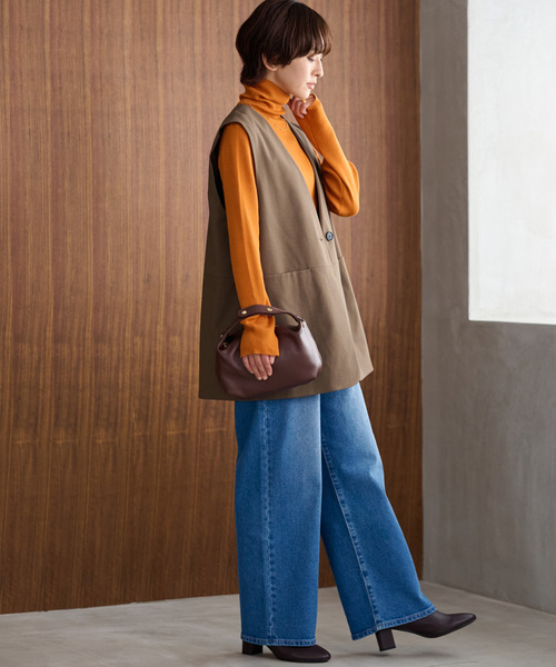 JOURNAL STANDARD relume（ジャーナルスタンダード　レリューム）の「《追加》スイスオーガニックコットンタートルネックプルオーバー（ニット/セーター・レディース・ブラウン/ホワイト/ブラック/イエロー/ブルー系その他/オレンジ系その他・FREE）」の17枚目の写真