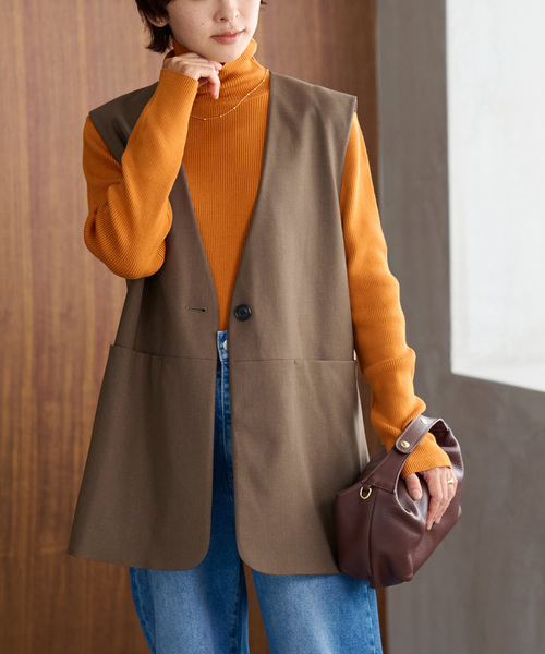 JOURNAL STANDARD relume（ジャーナルスタンダード　レリューム）の「《追加》スイスオーガニックコットンタートルネックプルオーバー（ニット/セーター・レディース・ブラウン/ホワイト/ブラック/イエロー/ブルー系その他/オレンジ系その他・FREE）」の12枚目の写真