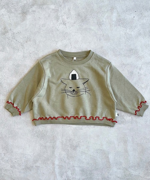 HOGAN RANCH WEAR（ホーガンランチウエア）の「マエウシロプリントトレーナー（スウェット・キッズ・ベージュ/オフホワイト/ブラック/グリーン・150/100/95/90/80/140/130/120/110）」の3枚目の写真