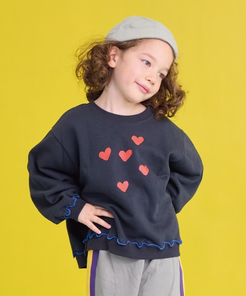 HOGAN RANCH WEAR（ホーガンランチウエア）の「マエウシロプリントトレーナー（スウェット・キッズ・ベージュ/オフホワイト/ブラック/グリーン・150/100/95/90/80/140/130/120/110）」の2枚目の写真