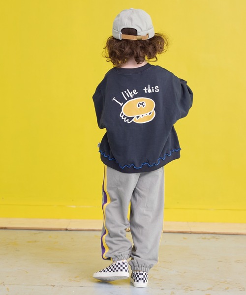 HOGAN RANCH WEAR（ホーガンランチウエア）の「マエウシロプリントトレーナー（スウェット・キッズ・ベージュ/オフホワイト/ブラック/グリーン・150/100/95/90/80/140/130/120/110）」の7枚目の写真