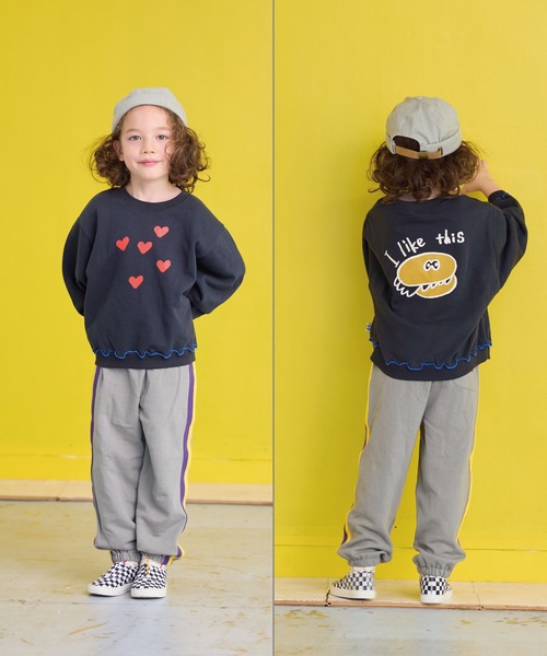 HOGAN RANCH WEAR（ホーガンランチウエア）の「マエウシロプリントトレーナー（スウェット・キッズ・ベージュ/オフホワイト/ブラック/グリーン・150/100/95/90/80/140/130/120/110）」の14枚目の写真