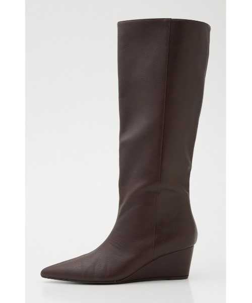 THROW by SLY（スローバイスライ）の「THROW POINTED WIDE KNEE BOOTS ポインテッド ワイド ニー ブーツ（ブーツ・レディース・ブラウン/ブラック・SMALL/MEDIUM/LARGE）」の6枚目の写真