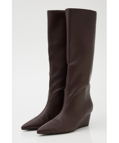 THROW by SLY（スローバイスライ）の「THROW POINTED WIDE KNEE BOOTS ポインテッド ワイド ニー ブーツ（ブーツ・レディース・ブラウン/ブラック・SMALL/MEDIUM/LARGE）」の5枚目の写真