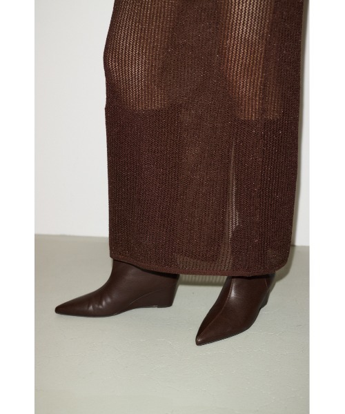 THROW by SLY（スローバイスライ）の「THROW POINTED WIDE KNEE BOOTS ポインテッド ワイド ニー ブーツ（ブーツ・レディース・ブラウン/ブラック・SMALL/MEDIUM/LARGE）」の20枚目の写真