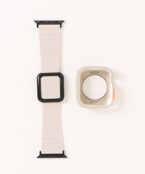 zandy(ズィーアンドワイ)の「zandy ズィーアンドワイ / Apple Watch ケース バンド セット マグネット シリコン スクエアフレーム Series10/11対応【スクエアソフトフレーム】 アップルウォッチ専用 // set14(デジタル腕時計・メンズ・ブラック×ブラック/ブルー系その他/ホワイト×ゴールド/シルバー×ブラック/ネイビー系/ホワイト×ブラック/ブルーパープル/ブラック×シルバー・S/M/42/46)」の21枚目の写真