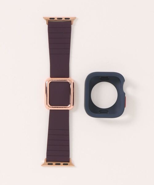 zandy(ズィーアンドワイ)の「zandy ズィーアンドワイ / Apple Watch ケース バンド セット マグネット シリコン スクエアフレーム Series10/11対応【スクエアソフトフレーム】 アップルウォッチ専用 // set14(デジタル腕時計・メンズ・ブラック×ブラック/ブルー系その他/ホワイト×ゴールド/シルバー×ブラック/ネイビー系/ホワイト×ブラック/ブルーパープル/ブラック×シルバー・S/M/42/46)」の20枚目の写真