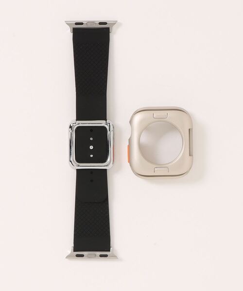 zandy(ズィーアンドワイ)の「zandy ズィーアンドワイ / Apple Watch ケース バンド セット マグネット シリコン スクエアフレーム Series10/11対応【スクエアソフトフレーム】 アップルウォッチ専用 // set14(デジタル腕時計・メンズ・ブラック×ブラック/ブルー系その他/ホワイト×ゴールド/シルバー×ブラック/ネイビー系/ホワイト×ブラック/ブルーパープル/ブラック×シルバー・S/M/42/46)」の18枚目の写真