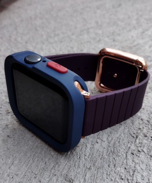 zandy(ズィーアンドワイ)の「zandy ズィーアンドワイ / Apple Watch ケース バンド セット マグネット シリコン スクエアフレーム Series10/11対応【スクエアソフトフレーム】 アップルウォッチ専用 // set14(デジタル腕時計・メンズ・ブラック×ブラック/ブルー系その他/ホワイト×ゴールド/シルバー×ブラック/ネイビー系/ホワイト×ブラック/ブルーパープル/ブラック×シルバー・S/M/42/46)」の14枚目の写真