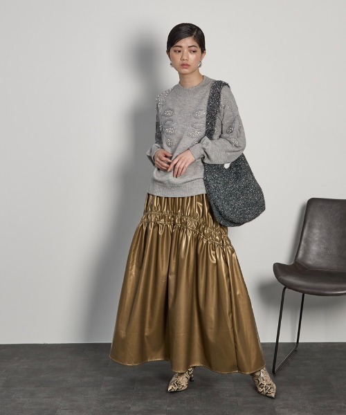 THE YOn(ザヨン)の「グリッターシャギーショルダーニットバッグ(ショルダーバッグ・レディース・ブラック/シルバー/ゴールド・FREE)」の9枚目の写真
