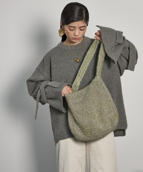 THE YOn(ザヨン)の「グリッターシャギーショルダーニットバッグ(ショルダーバッグ・レディース・ブラック/シルバー/ゴールド・FREE)」の16枚目の写真