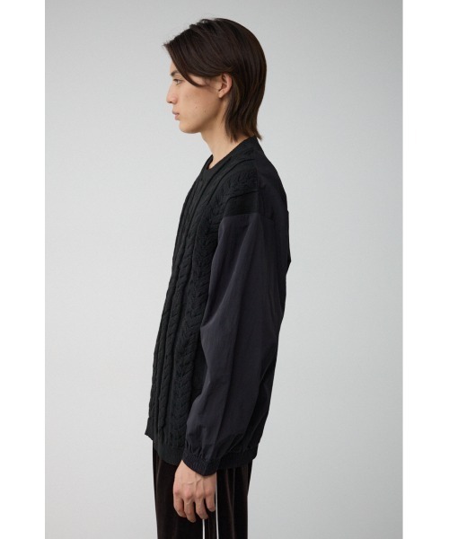 AZUL by moussy（アズールバイマウジー）の「スウィッチングコンビネーションニット（ニット/セーター・メンズ・マジェンタ/ライトグレー/ブラック・FREE）」の8枚目の写真