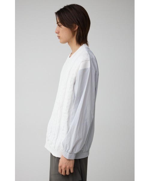 AZUL by moussy（アズールバイマウジー）の「スウィッチングコンビネーションニット（ニット/セーター・メンズ・マジェンタ/ライトグレー/ブラック・FREE）」の19枚目の写真