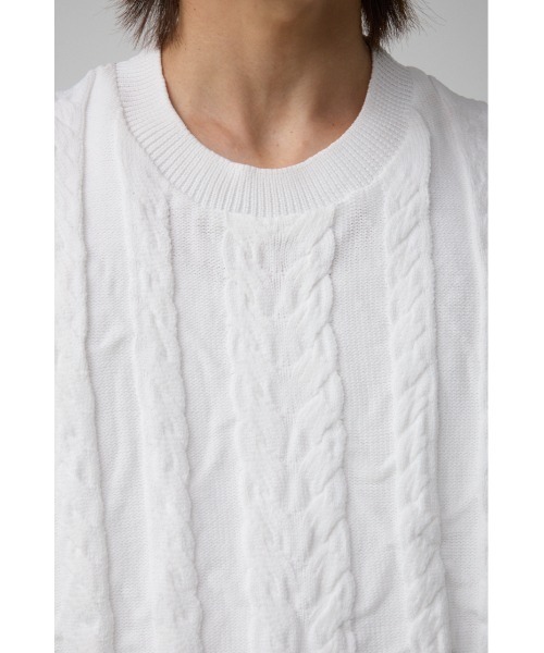 AZUL by moussy（アズールバイマウジー）の「スウィッチングコンビネーションニット（ニット/セーター・メンズ・マジェンタ/ライトグレー/ブラック・FREE）」の21枚目の写真