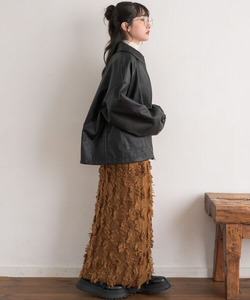 RETRO GIRL(レトロガール)の「【セットアップ対応】フリンジNTSK(スカート・レディース・ブラウン/ブラック/ナチュラル・FREE)」の15枚目の写真