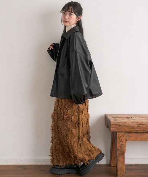 RETRO GIRL(レトロガール)の「【セットアップ対応】フリンジNTSK(スカート・レディース・ブラウン/ブラック/ナチュラル・FREE)」の16枚目の写真