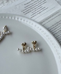 cuorequal（クオレコール）の「ハート×パールピアス（ピアス（両耳用））」