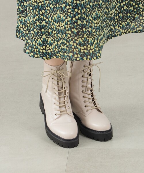 MACKINTOSH PHILOSOPHY（ﾏｯｷﾝﾄｯｼｭ ﾌｨﾛｿﾌｨｰ）の「レースアップショートブーツ（ブーツ・レディース・ブラック/ホワイト系その他・S/M/L）」の8枚目の写真