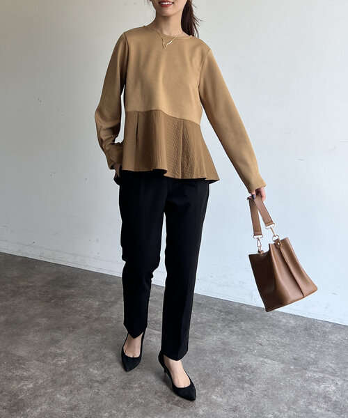 Chez toi(シェトワ)の「【低身長サイズあり】ストレッチテーパードパンツ(その他パンツ・レディース・アイボリー/ブラック/ベージュ・MEDIUM/PM)」の22枚目の写真
