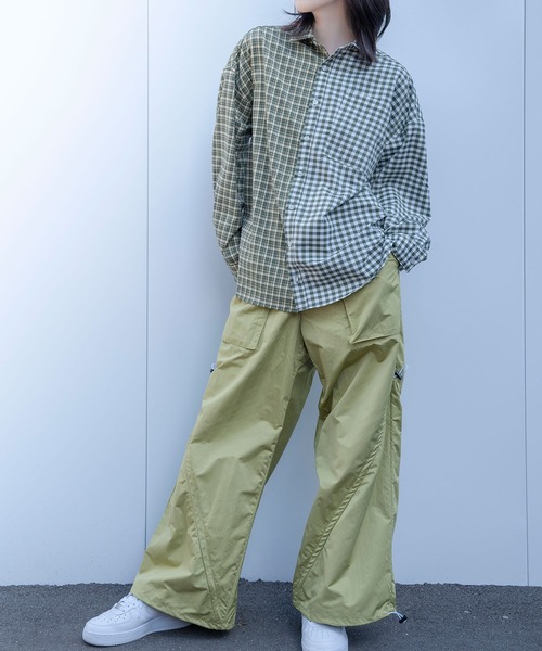 Nora Lily(ノラリリー)の「【Nora Lily】Crazy Pattern Shirt(UNISEX)(シャツ/ブラウス・メンズ・ブルー/グレー・FREE)」の15枚目の写真