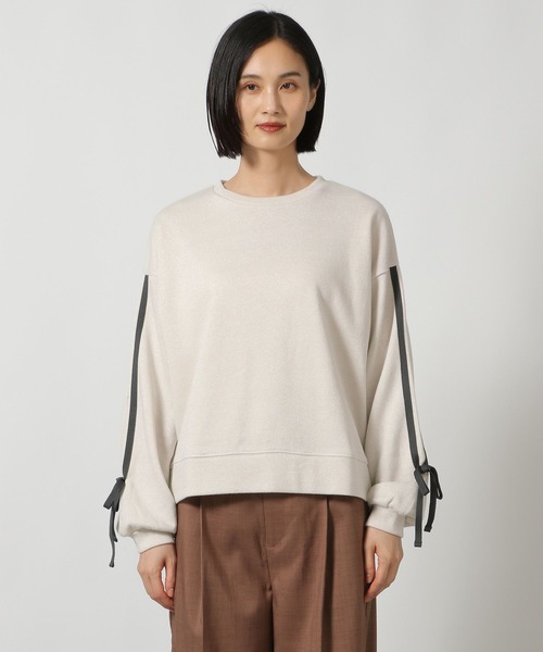 LAKOLE（ラコレ）の「袖ラインラメ裏毛プルオーバー / 146598（スウェット・レディース・アイボリー/グレー/ブラック・FREE）」の17枚目の写真