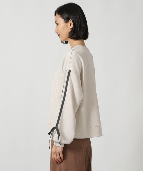 LAKOLE（ラコレ）の「袖ラインラメ裏毛プルオーバー / 146598（スウェット・レディース・アイボリー/グレー/ブラック・FREE）」の18枚目の写真