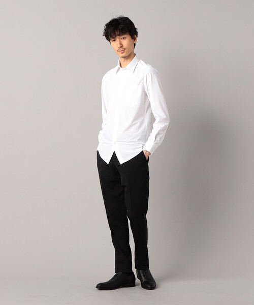 COMME CA MEN(コムサメン)の「トリコット カルゼ SLIM MODEL レギュラーカラーシャツ(シャツ/ブラウス・メンズ・ホワイト・S/M/L)」の3枚目の写真