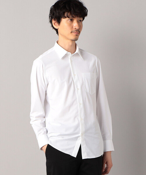 COMME CA MEN(コムサメン)の「トリコット カルゼ SLIM MODEL レギュラーカラーシャツ(シャツ/ブラウス・メンズ・ホワイト・S/M/L)」の4枚目の写真